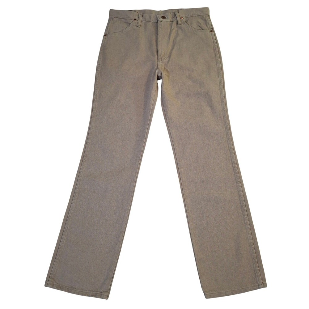 Wrangler Cowboy Cut Slim Fit Jeans Mens 32x32 Tan Khaki Denim NWOT
